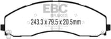 EBC 2017+ Ford F-450 Yellowstuff Front/Rear Brake Pads - DP43078R
