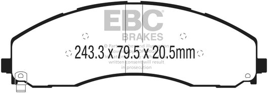 EBC 2017+ Ford F-450 Yellowstuff Front/Rear Brake Pads - DP43078R