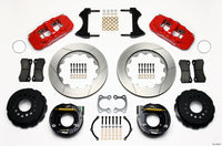 Wilwood AERO4 Rear P-Brake Kit 14.00in Red Small Ford 2.66in Offset - 140-10946-R