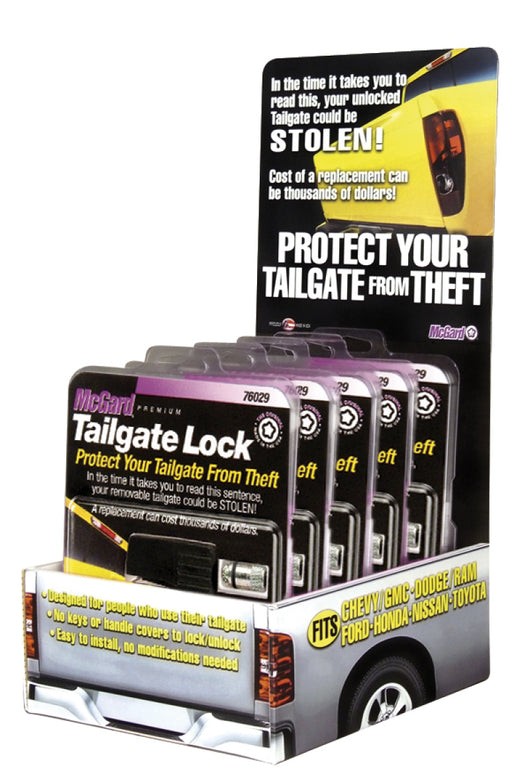 McGard Tailgate Lock Counter Display - Includes (5) Sets of PN 76029 / (1) Display - 90214