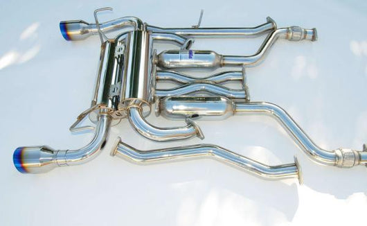 Invidia 03-08 Infiniti G35 Coupe Gemini Single Layer Titanium Tip Cat-back Exhaust - HS03IG3GIT