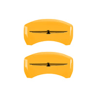 MGP 4 Caliper Covers Eng Fr No Bolts/TBird Rr No Bolts/TBird Yel Finish Blk Char 05 Ford Thunderbird - 10086STDBYL