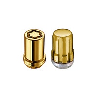 McGard SplineDrive Tuner 4 Lug Install Kit w/Locks & Tool (Cone) M12x1.5 / 13/16 Hex - Gold (CS) - 65457GDC